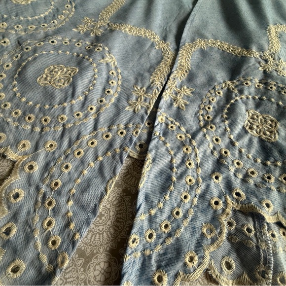 Time and Tru Embroidered Eyelet Kimono Cardigan Oversized S/M - Picture 4 of 7